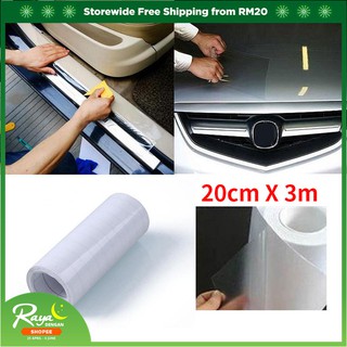NIC Car Wrap Car Film Durable Transparent PVC 20CMx3M Premium Handle Accessories