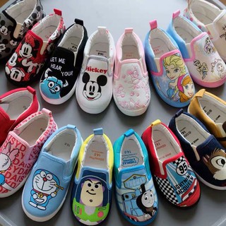 [Ready stock] Disney Japan style canvas kid shoes 迪斯尼日韩系儿童鞋