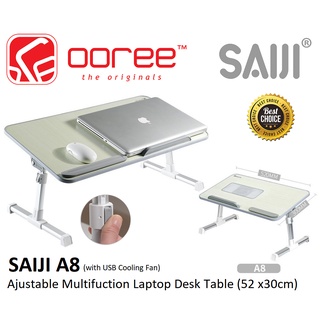 SAIJI (POWERED BY X-GEAR) A8 FAN FOLDABLE PORTABLE NOTEBOOK LAPTOP BED STAND DINING RELAX TABLE XGEAR SIZE: 520*300*9MM