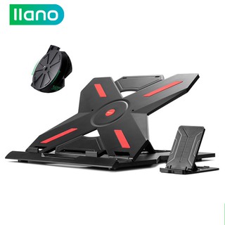 llano Laptop Stand Notebook Radiator Lift Table 9-Speed Adjustment Portable Folding With Mobile Phone Stand