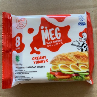 Slice Cheese Meg 8 slices 136g