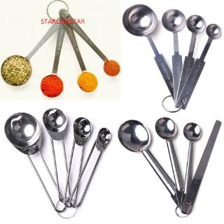 4ps Stainless Steel Measuring Spoon Set Baking Scoop Teaspoon Kitchen Tool Baking Measuring Tools