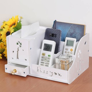Multifunctional drawer tray creative home living room coffee table European tissue box simple cute remote control