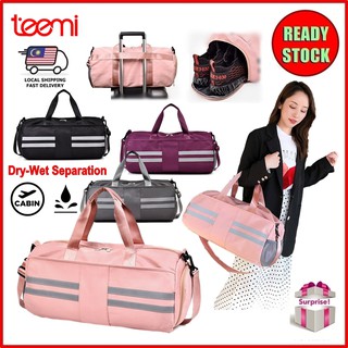TEEMI Travel Duffel Bag Cabin Luggage Nylon Weekender Water Resistant Crossbody Sling Gym Bags Workout Tas Duffel Beg