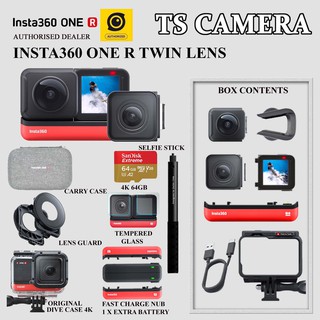 READY IN STOCK Insta360 One R Action camera / ONE R TWIN EDITON /OFFICAIL WITH MCMC / COMBO 1INCH + 360 MODULE