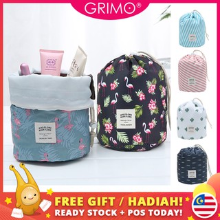 READY STOCK🌺 GRIMO Multipurpose Flamingo Travel Pouch Cosmetic Bag Makeup Beg Tangan Wanita