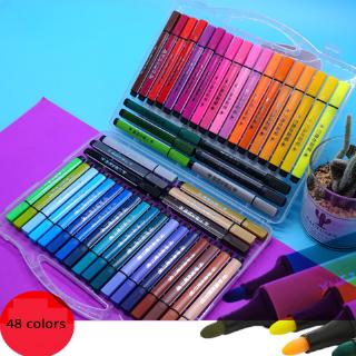 12-48 Colors Maker Set Graffiti watercolor pens Paint markers Bullet journal writing Liquid-Ink Round Toe Soft fiber tip