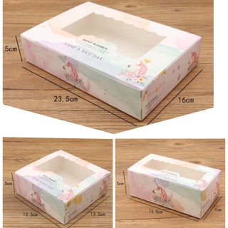107 - (5pcs) Unicorn Mooncake Cupcake Pastry Box (1)