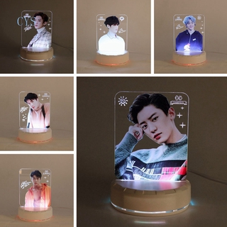 CYS Kpop EXO 7Colors LED Night Light BAEKHYUN CHANYEOL SEHUN Standee Table Desk Lamp (1)