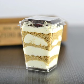 Square jelly mousse tiramisu pudding icecream cup(20 pcs in 1pkt)/梯形提拉米苏杯布丁杯冰淇淋杯