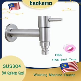 Ready Stock Stainless steel 304 Bathroom wall-hung cold water tap cold water faucet