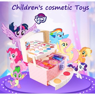 【Ready Stock】32pcs My Little Pony Cosmetics Set Toy Make Up Kits Cute Play House Children Gift