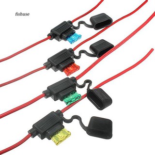 FHUE_Car Auto 10A 15A 20A 30A Medium Size Waterproof Standard Blade Type Fuse Holder