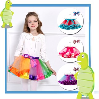 『Ready Stock』Girls Tutu Dance Ballet Toddler Baby Costume Skirt+Bow Hairpin Set