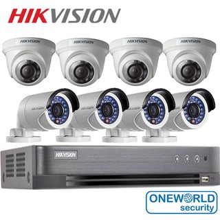 Hikvision DS-7208HQHI-K1 /E Analog 8CH 2MP 1080P IR Full HD CCTV Package