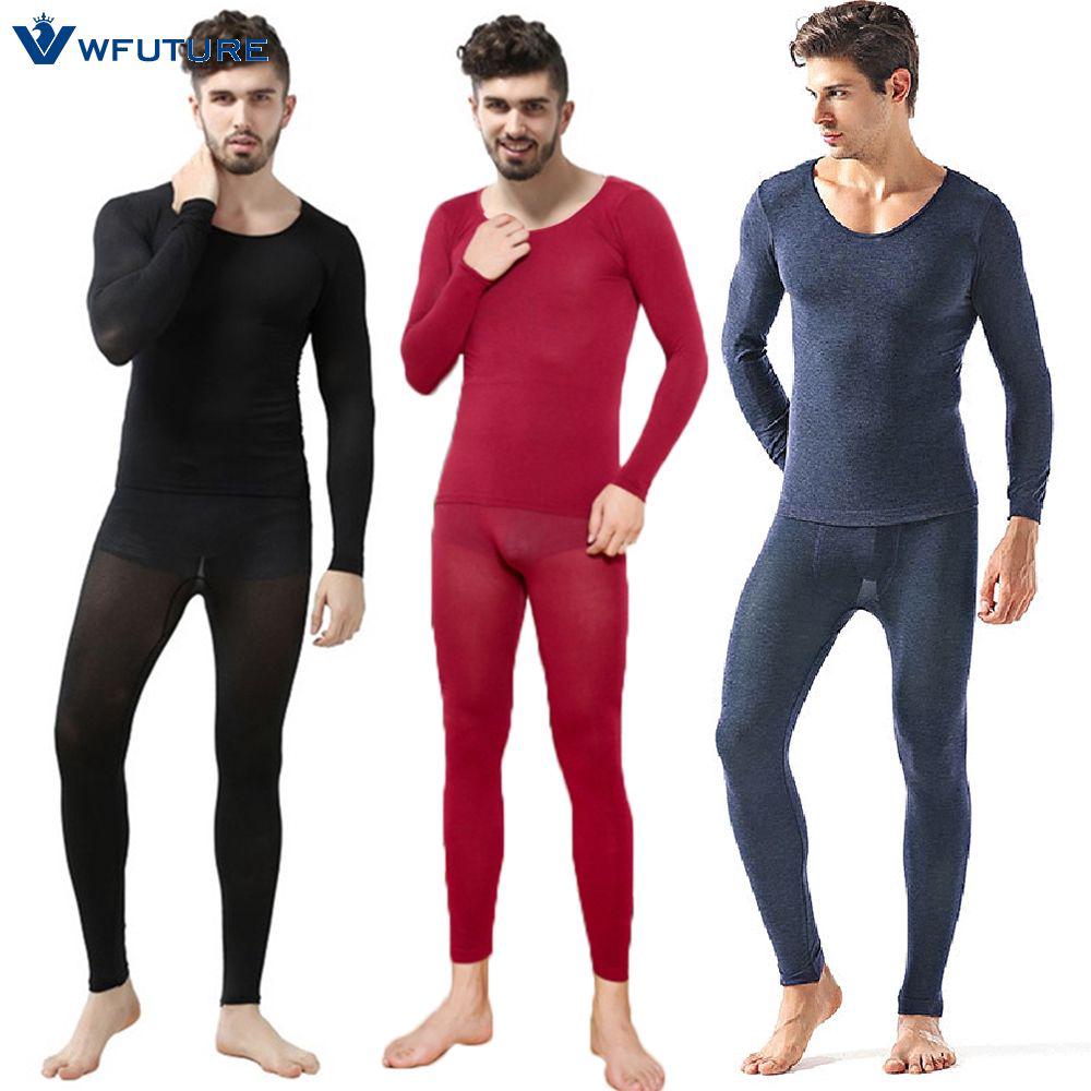 WFU Men 37° Constant Temperature Thermal Underwear Elastic Heated Inner-wear Set