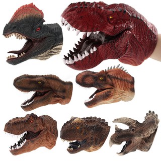 Jurassic Tyrannosaurus Dinosaur Head Claws Glove Cosplay Hand Puppet For Kids