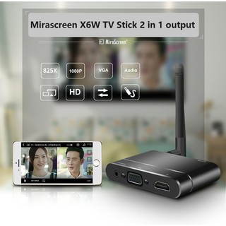 MiraScreen X6W Wireless full HD 1080P Display Dongle Receiver WiFi Mirror Box HD VGA anycast Miracast Airplay DLNA media