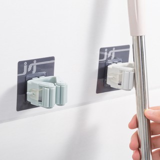 Mop Holder Bathroom Wall Sticker Penjepit Pel Lantai Dan Sapu Rumah Kamar Mandi