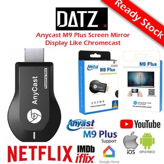 [Datz] AnyCast M9 Plus Wifi Display Dongle Receiver HDMI DLNA Airplay for iOS & Android