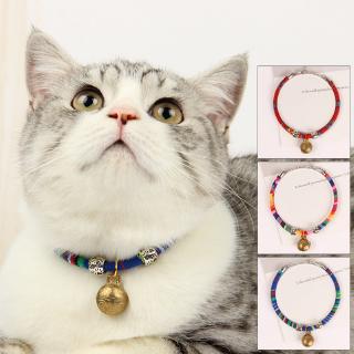 Cat Collar With Bell Safety Buckle Cute Kitten Cat Colorful Necklace Pet Accessories