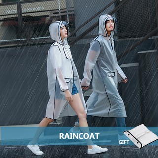 Korea Fashion Adult Raincoat Travel Waterproof Rainwear Coat Enviromental Eva