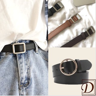 DuDu Belt Woman Fashion Accessories Waistband Square Round Simple Design Artificial leather Material