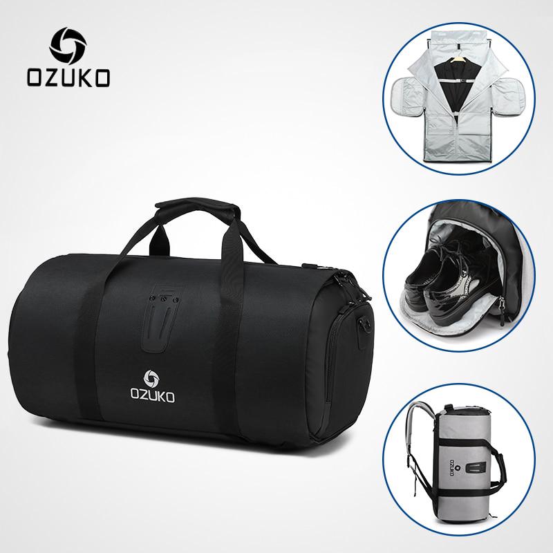 OZUKO Multifunction Large Capacity Men Travel Bag Waterproof Duffle Bag