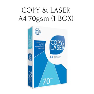 Copy & Laser A4 Copier Paper 70gsm - 1 BOX (5 reams x 500 sheets)