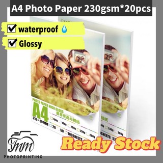 20 sheets Glossy Waterproof Photo Paper 230g A4｜BUY 2 FREE SHIPPING🚚