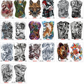 1 Sheets Full Back Tattoos Stickers Large Size 340*480mm Temporary Tattoo