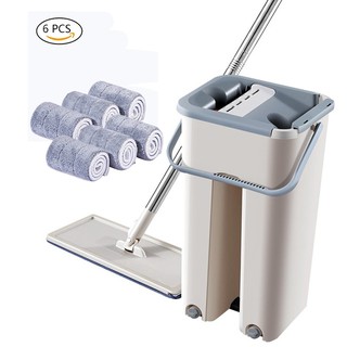 Magic Cleaning Mops Free Hand Mop With Bucket Drop Shipping Floors Squeeze Flat Mop With Water Home Kitchen Floor Cleaner Lazy Mop Household mop set