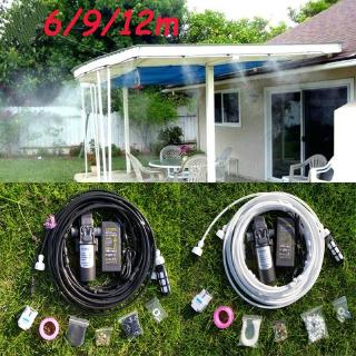 6/9/12m Automatic Garden Misting Cooling System Spray Hose Water Irrigation Micro Drip Watering System Plant Garden Kit Set