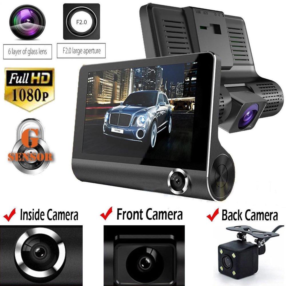 1080P Dual Lens Full HD Car DVR Camera 170 Degree Night Vision Rearview