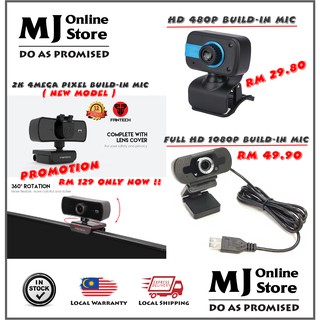 FULL HD 1080P / HD 480 USB Webcam with Built-in Microphone,PC Desktop Notebook Laptop Computer Video Camera Plug & Play