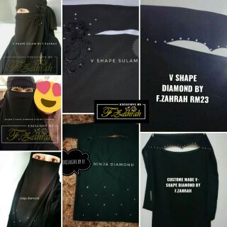Niqab Ninja Diamond / Niqab Sulam by F.Zahrah (Pilih Design)