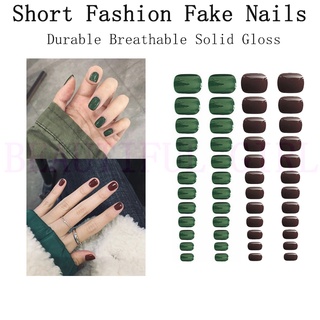 【cod & ready stock】 fake nails 24pcs Short japanese style fashion wearable waterproof diy tools nail art 假指甲 穿戴甲 kuku