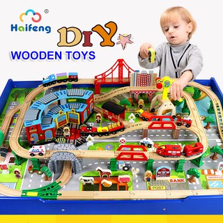 Thomas Wooden Railway Thomas Train Track Toys For Children Kids DIY Train Road Scene Accessories Toy Compatible With IKEA Wooden Tracks And Thomas & Friends