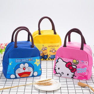 ┇Lunch box canvas bag waterproof laptop bags cartoon cute children hand carry students bento handbag