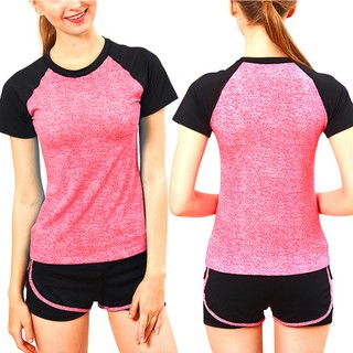 Women Quick Dry Sports Running T-shirt Yoga Fitness T-Shirt