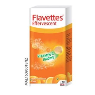 Flavettes Effervescent Vitamin C 1000mg (Orange/Passion Fruit) 30's