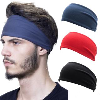 [Ready Stock] Wide Headband Sweatband Stretch Sweat Elastic Sport Yoga Run Solid Hairband