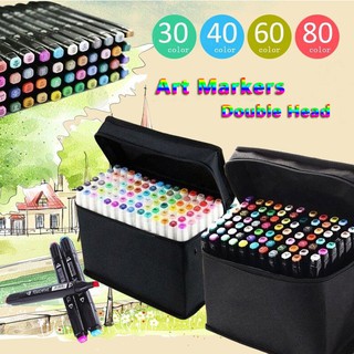 [Ready Stock] Touch 30/40/60/80 Colors Marker Set Graphic Art Tip Drawing Markers Pen