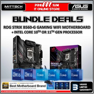 Asus ROG STRIX B560-G GAMING WIFI Motherboard + Intel Core 10th / 11th Gen Processor | Bundle Deals