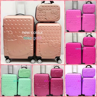 hello kitty luggage bag 3in1 2in1 set travel ABS suitcase 12inch 20inch 24inch beg bagasi