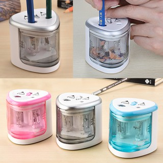 New Electric Pencil Sharpener Automatic Two-hole Electric Touch Switch Pencil Sharpener Home Office School