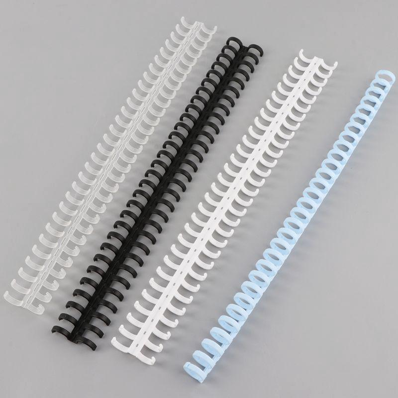 T07 30 Holes Circles Ring Loose-leaf Paper Book Binding Plastic Binder Spiral A4 Notebook Supplies (4)