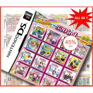 500 in1 520 in1 DS Video Game Cartridge Console Card Compilation All In 1 for Nintendo DS 3DS 2DS 10