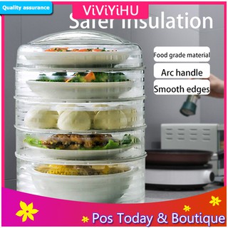 Ready Stock !! Kitchen Dining Room Multi-layer Insulation Food Cover Dustproof and Flyproof Dish Cover Insulation and Fresh-keeping Cover