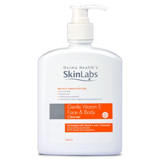 Derma Health's SkinLabs Gentle Vitamin E Face & Body Cleanser 500ml